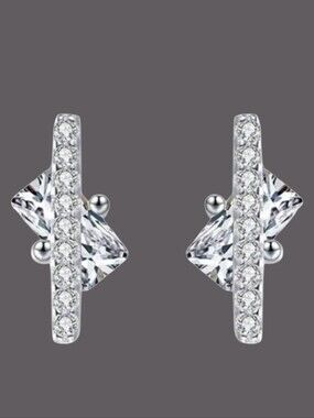 Earrings Bar Stud sterling silver NEW